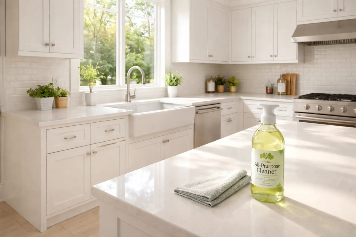 Professional cleaner refreshing a bright home in Bentonville, Rogers, Springdale, Fayetteville, and surrounding Northwest Arkansas areas, Arkansas